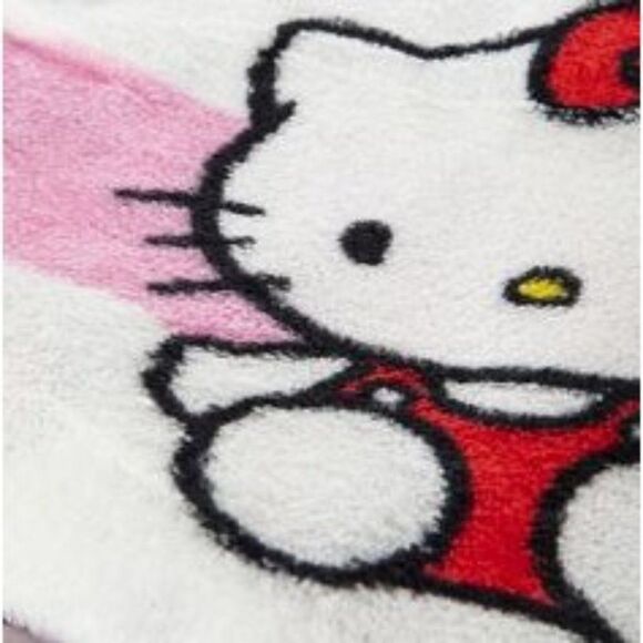 NEW! Hello Kitty Striped Silk Touch Blanket 40in x 50in! - Picture 2 of 3